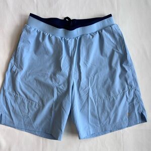 Fabletics Sky Blue Men's Athletic Shorts “Fundamental” 7in lined